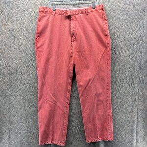 Peter Millar Pants Mens 36 Red Pima Cotton Chino Straight Leg Casual Flat Front